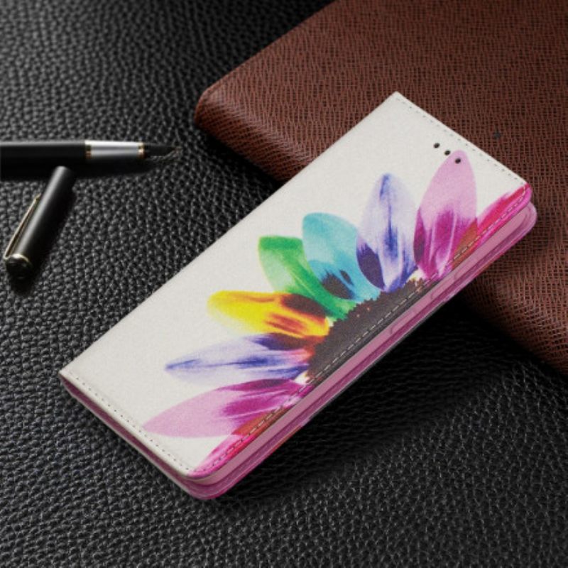 Puhelinkuoret Samsung Galaxy A52 4G / A52 5G / A52s 5G Kotelot Flip Flower Watercolour