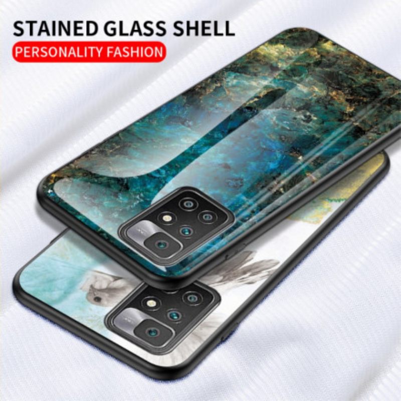 Case Xiaomi Redmi 10 Tempered Glass Marble Colors