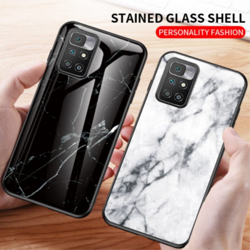 Case Xiaomi Redmi 10 Tempered Glass Marble Colors