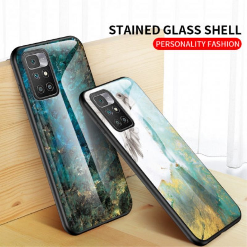 Case Xiaomi Redmi 10 Tempered Glass Marble Colors