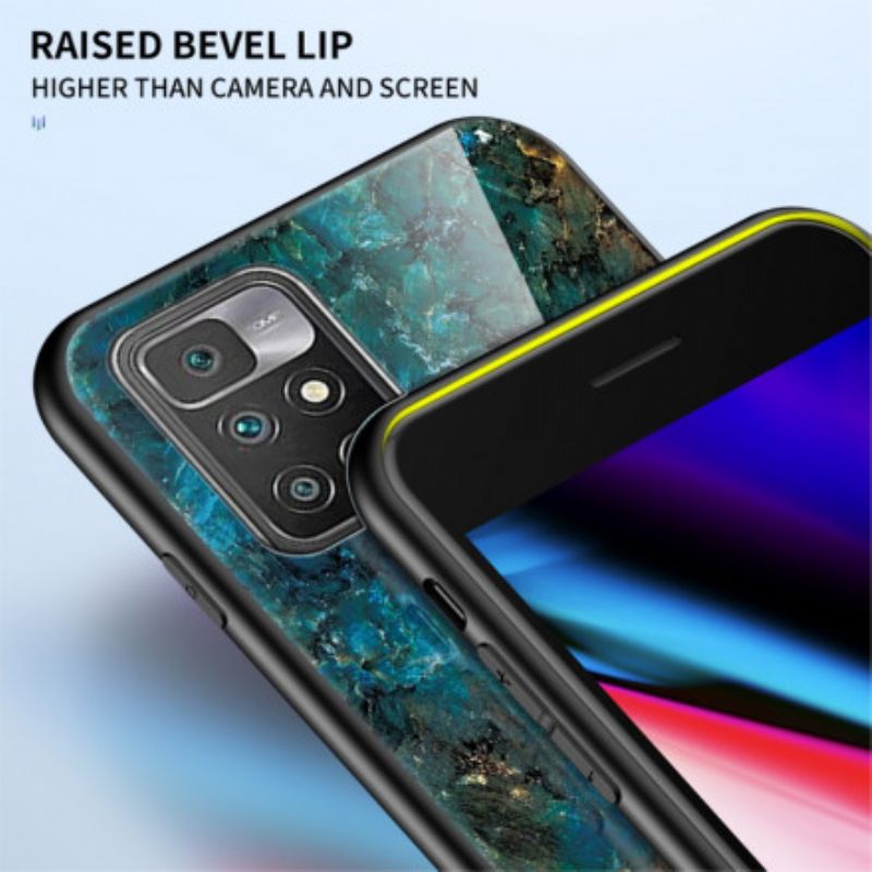 Case Xiaomi Redmi 10 Tempered Glass Marble Colors