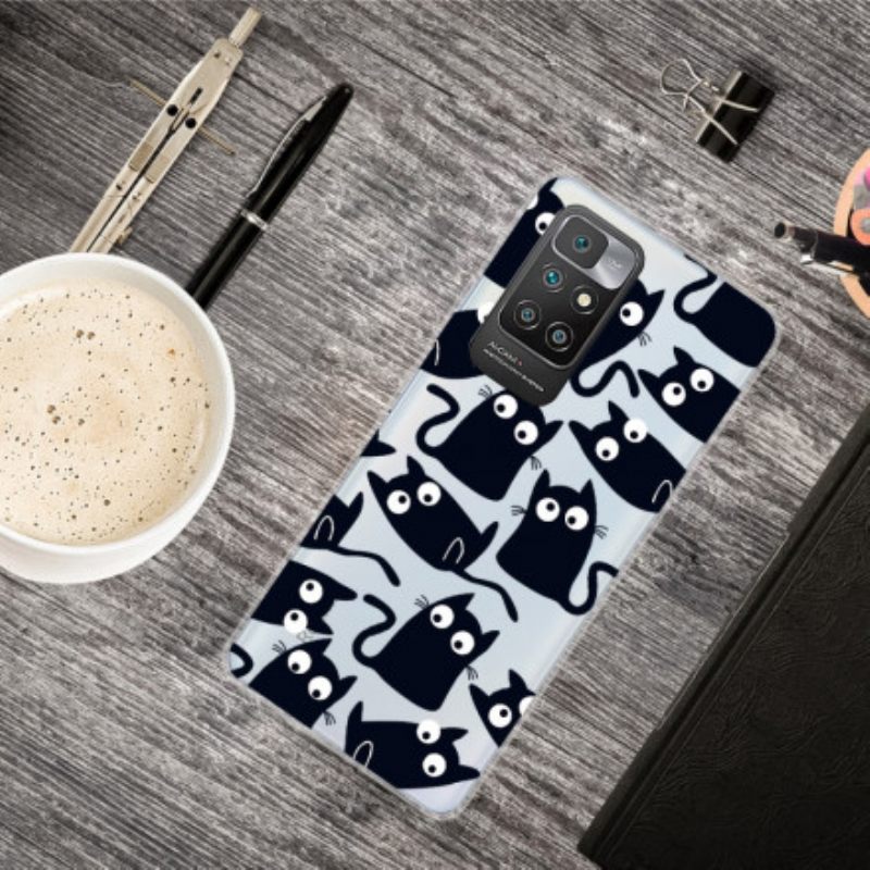 Case Xiaomi Redmi 10 Useita Mustia Kissoja