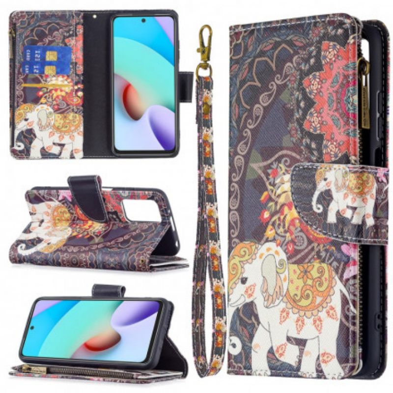 Flip Case Xiaomi Redmi 10 Elephant Vetoketjutasku