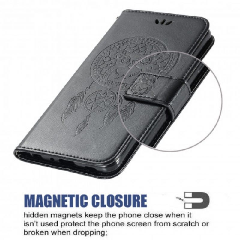 Kotelot Xiaomi Redmi 10 Nahkaefekti Dreamcatcher Pöllö