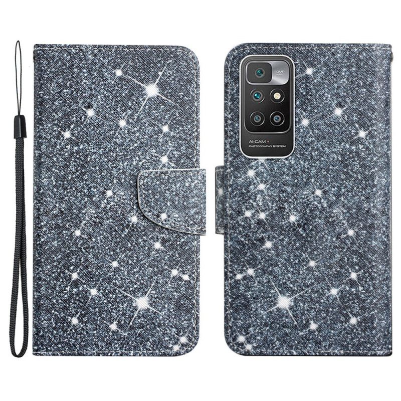 Kotelot Xiaomi Redmi 10 Suojaketju Kuori Glitter Strappy