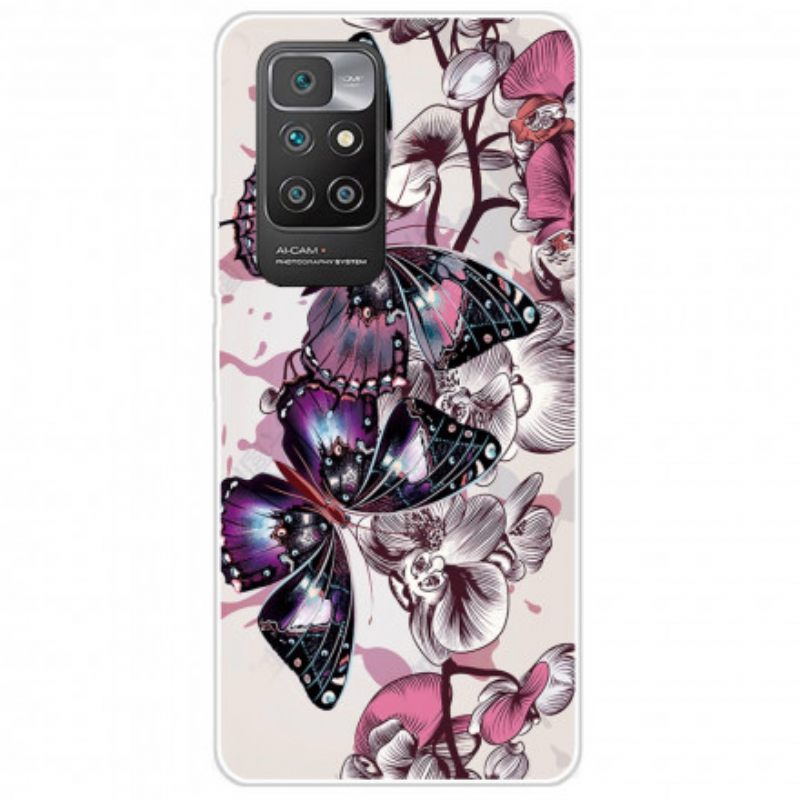 Kuori Xiaomi Redmi 10 Butterflies Muunnelma