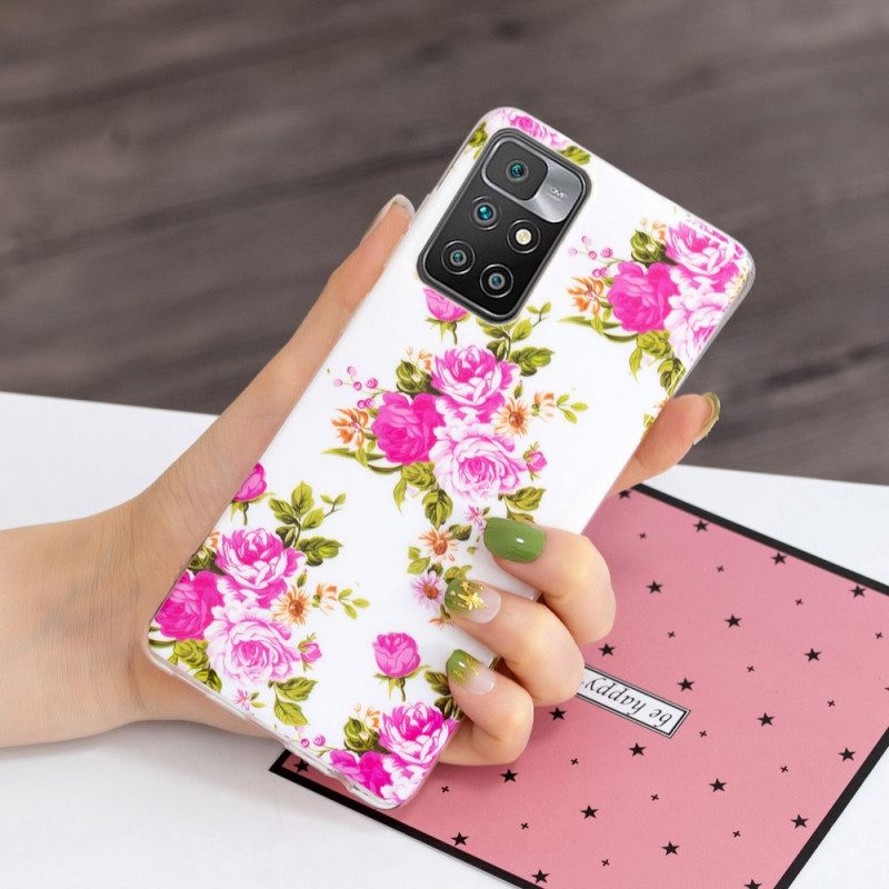 Kuori Xiaomi Redmi 10 Fluorescent Liberty Flowers