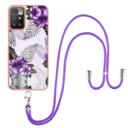 Kuori Xiaomi Redmi 10 Kiristysnyörillä Flower Cordille