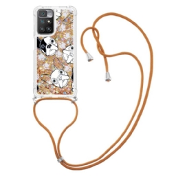 Kuori Xiaomi Redmi 10 Kiristysnyörillä Sequin Drawstring Dogs