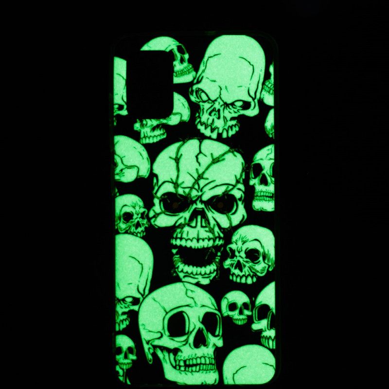 Kuori Xiaomi Redmi 10 Varoitus Fluoresoivat Pääkallot