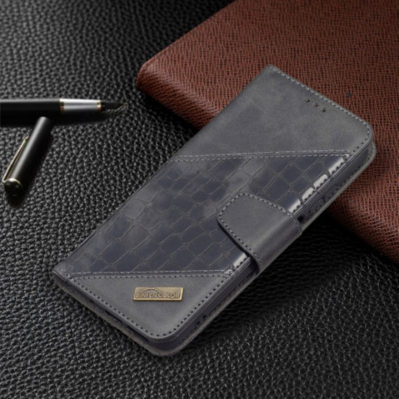 Nahkakotelo Xiaomi Redmi 10 Classic Crocodile Skin Effect