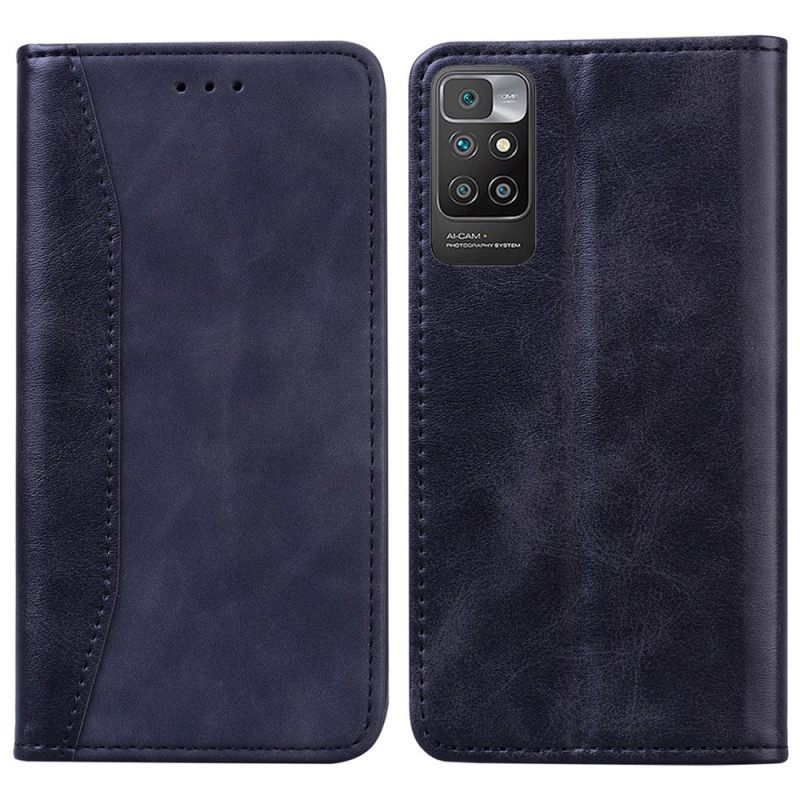 Puhelinkuoret Xiaomi Redmi 10 Kotelot Flip Bicolor Business Leather Effect