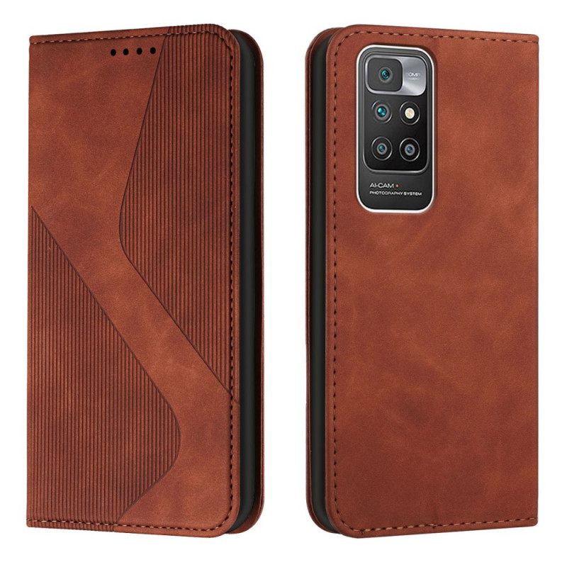 Puhelinkuoret Xiaomi Redmi 10 Kotelot Flip Style Leather S-design