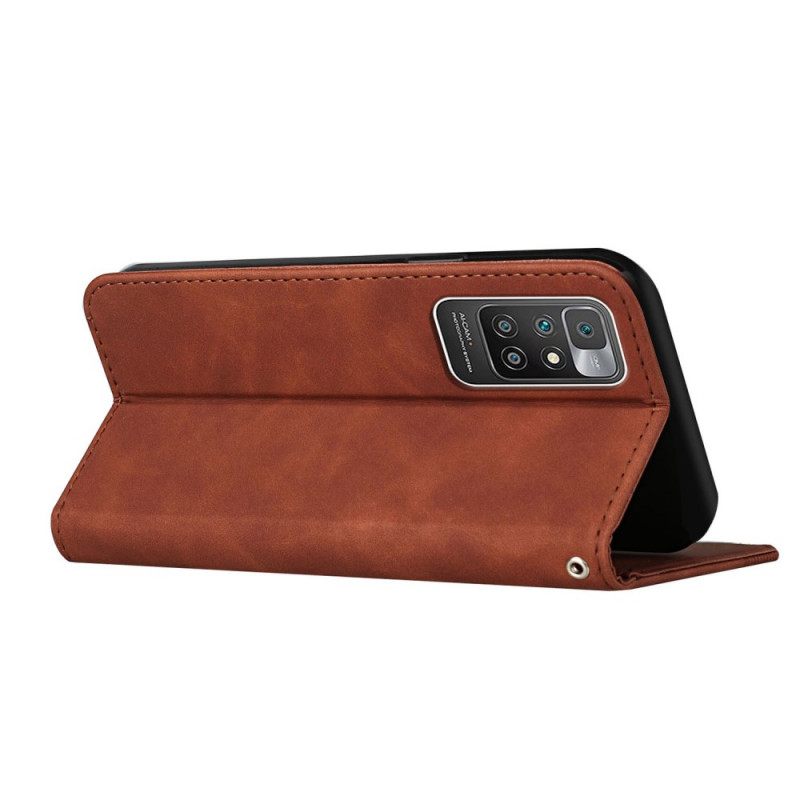 Puhelinkuoret Xiaomi Redmi 10 Kotelot Flip Style Leather S-design