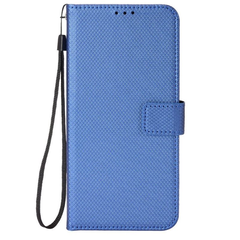 Flip Case Honor Magic 4 Pro Suojaketju Kuori Textured Strappy