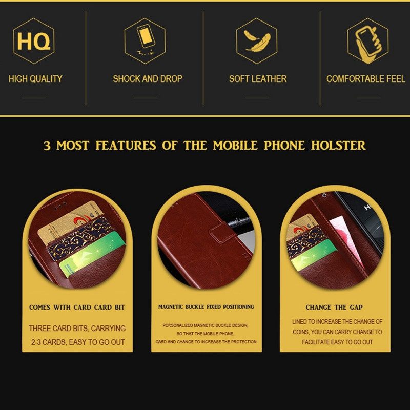 Kotelot Honor Magic 4 Pro Style Leather Idewei