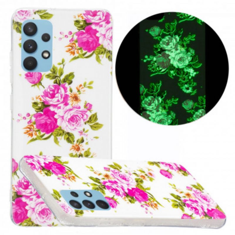 Case Samsung Galaxy A32 4G Fluorescent Liberty Flowers