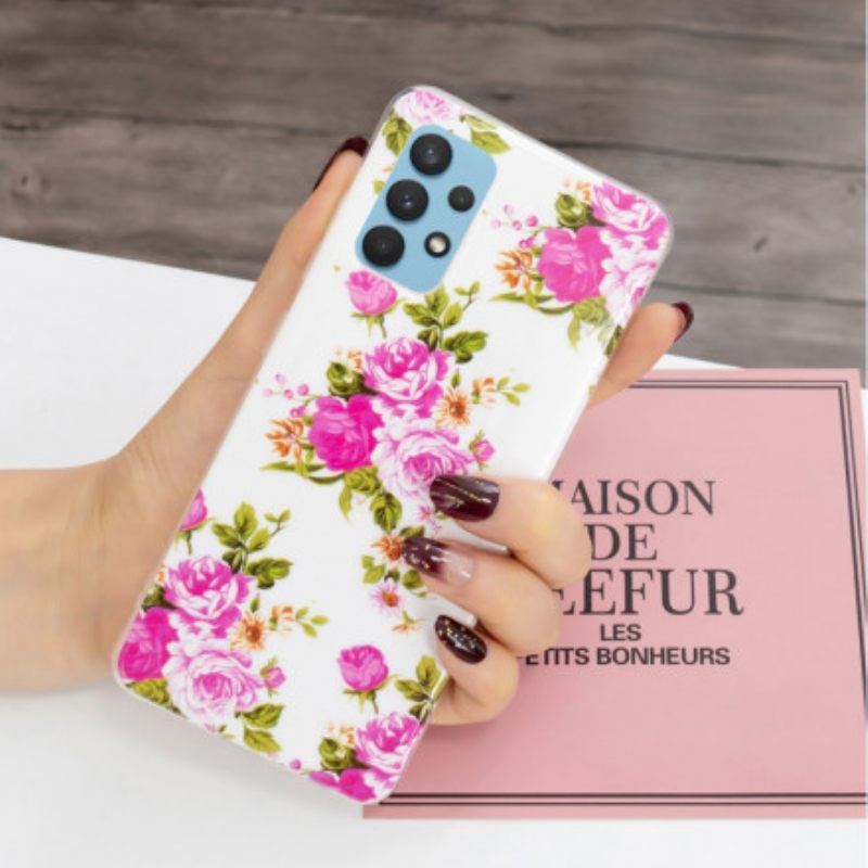 Case Samsung Galaxy A32 4G Fluorescent Liberty Flowers