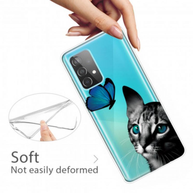 Case Samsung Galaxy A32 4G Kissa Ja Perhonen