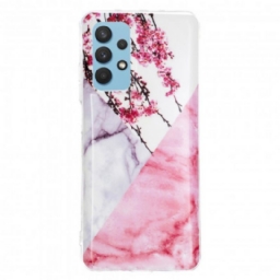 Case Samsung Galaxy A32 4G Marmoroitu Luumukukka