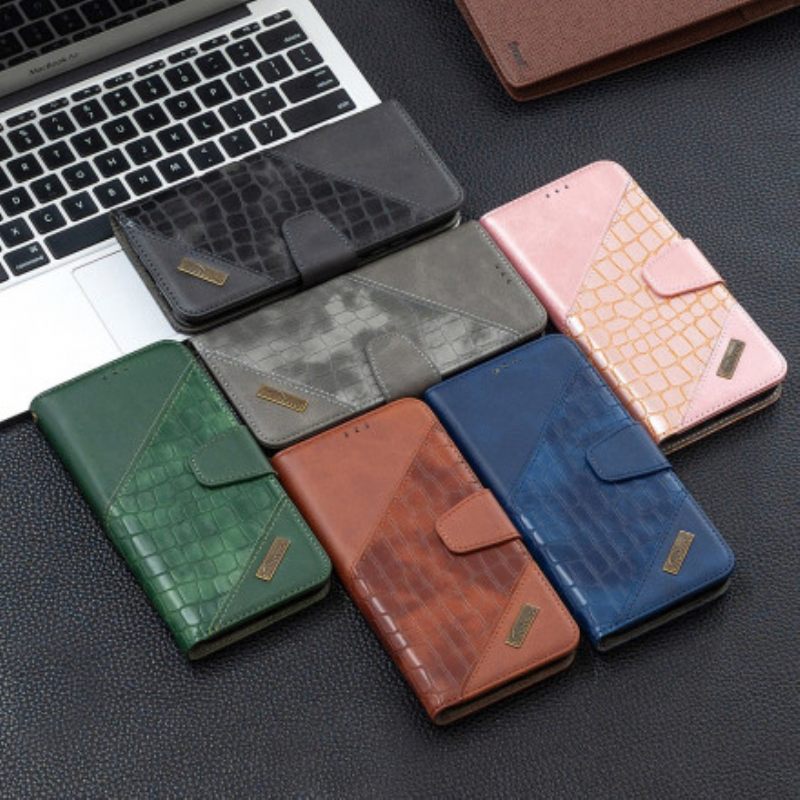 Flip Case Samsung Galaxy A32 4G Classic Crocodile Skin Effect