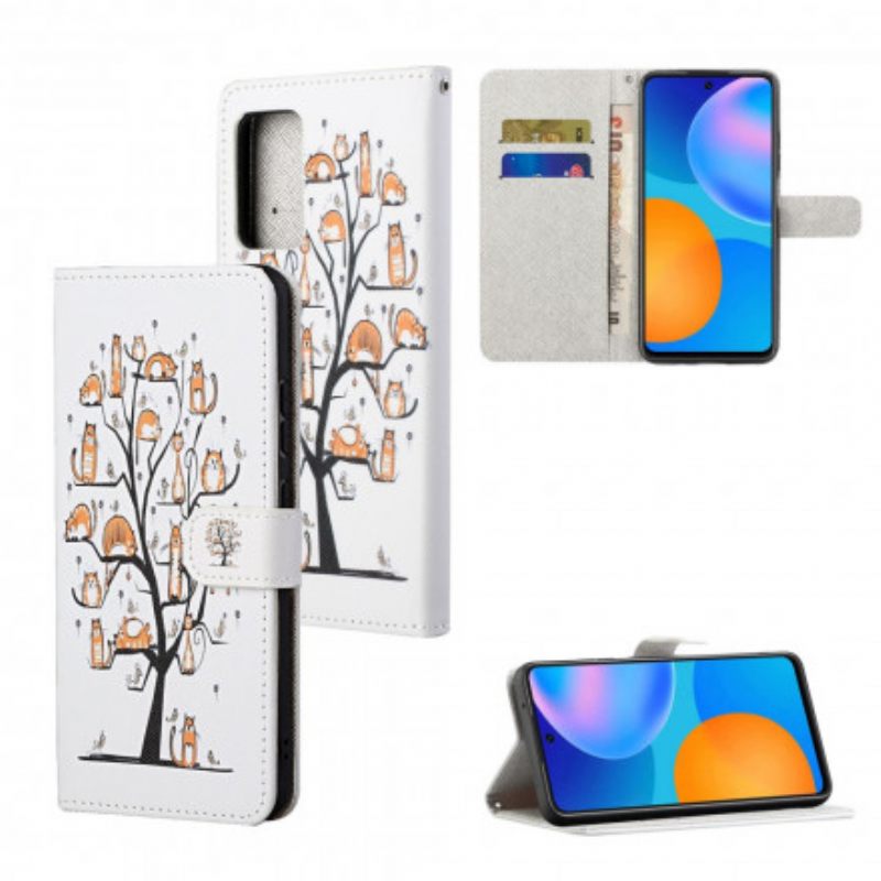 Kotelot Samsung Galaxy A32 4G Suojaketju Kuori Funky Cats Hihnalla