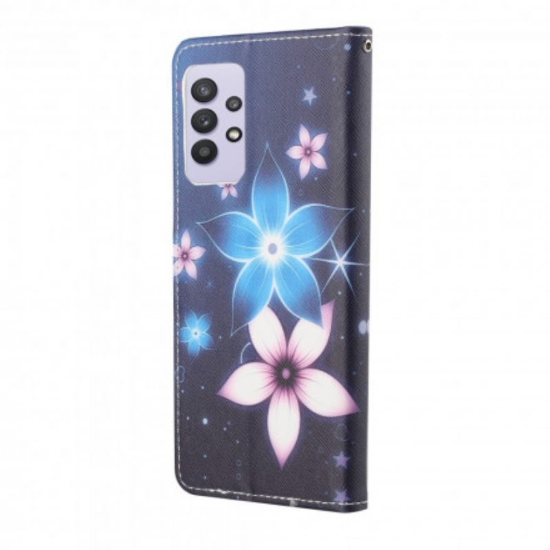 Kotelot Samsung Galaxy A32 4G Suojaketju Kuori Lunar Strap Flowers