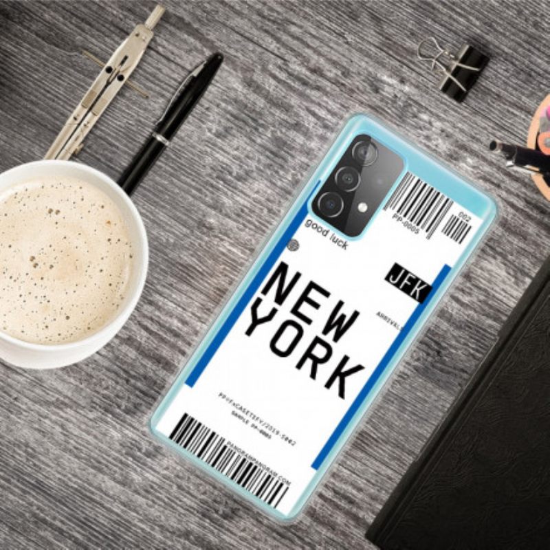 Kuori Samsung Galaxy A32 4G Boarding Pass New Yorkiin