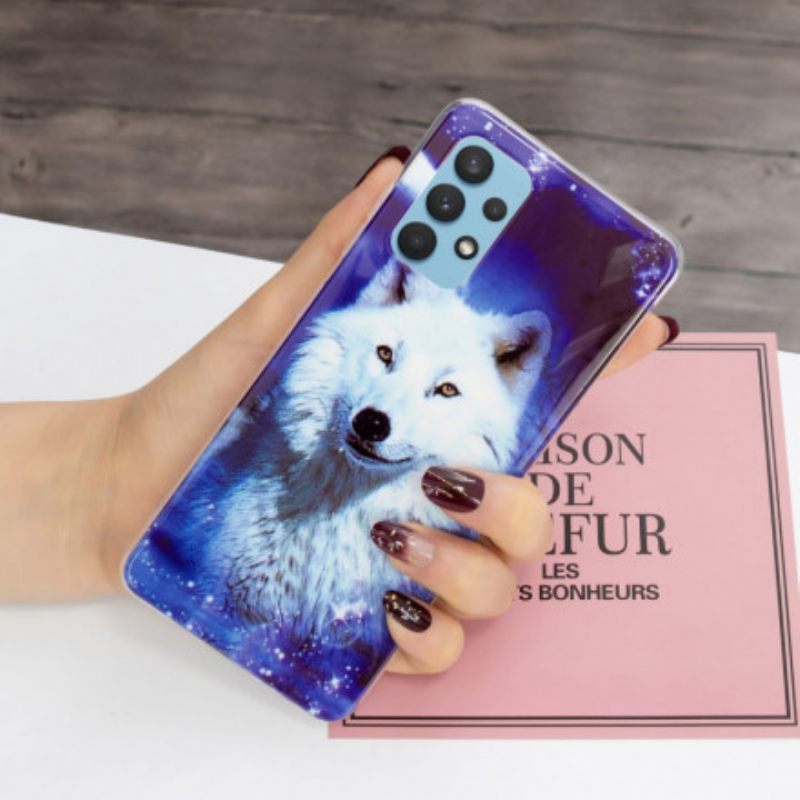 Kuori Samsung Galaxy A32 4G Fluorescent Wolf Sarja