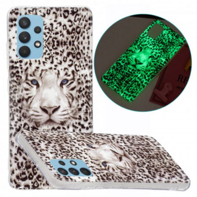 Kuori Samsung Galaxy A32 4G Fluoresoiva Leopard