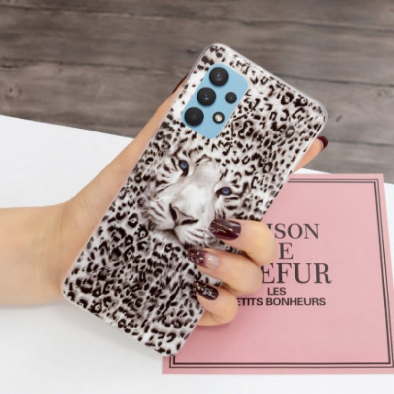 Kuori Samsung Galaxy A32 4G Fluoresoiva Leopard