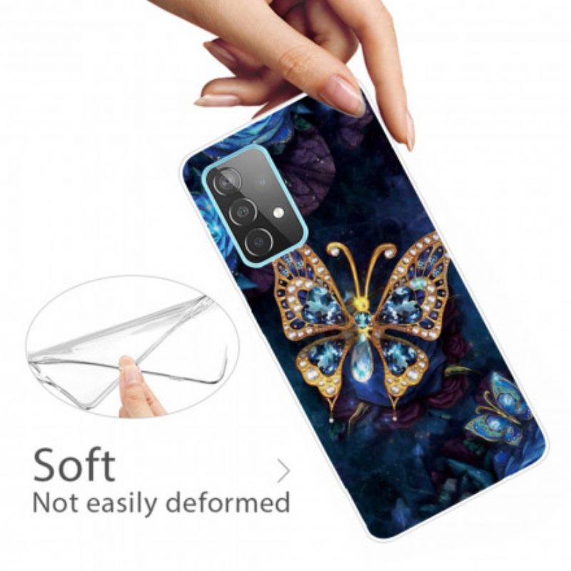 Kuori Samsung Galaxy A32 4G Luxury Butterfly