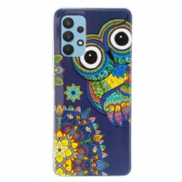 Kuori Samsung Galaxy A32 4G Owl Fluoresoiva Mandala