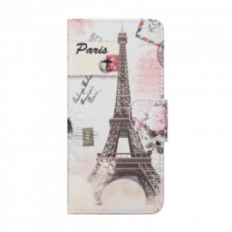 Nahkakotelo Samsung Galaxy A32 4G Retro Eiffel-torni