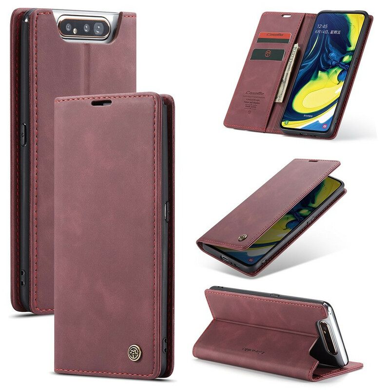 Puhelinkuoret Samsung Galaxy A90 / A80 Kotelot Flip Caseme Keinonahka