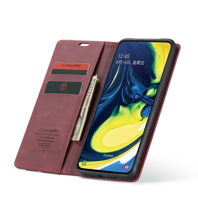 Puhelinkuoret Samsung Galaxy A90 / A80 Kotelot Flip Caseme Keinonahka