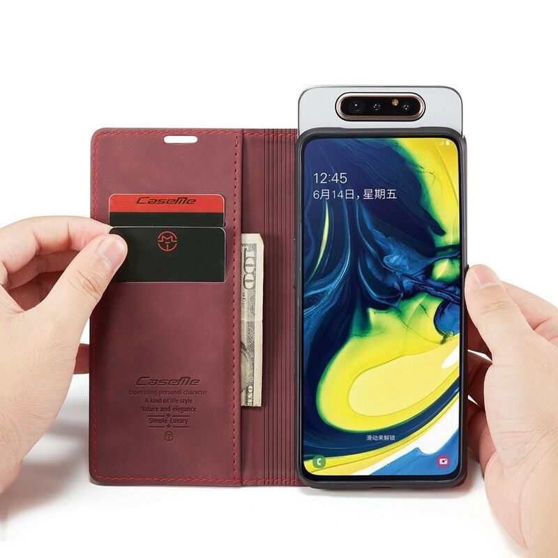 Puhelinkuoret Samsung Galaxy A90 / A80 Kotelot Flip Caseme Keinonahka