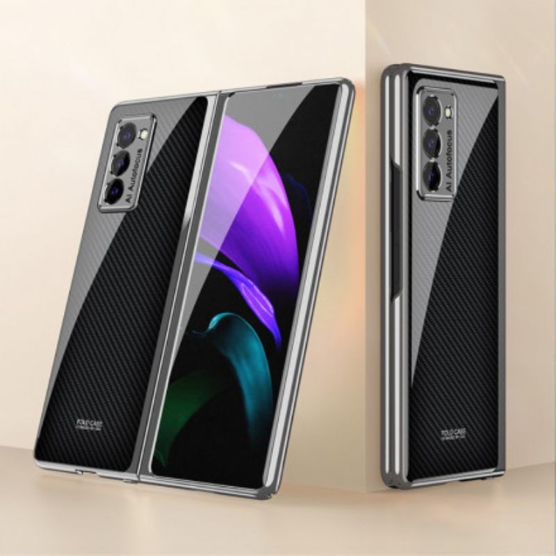 Case Samsung Galaxy Z Fold 2 Gkk Carbon Fiber Tempered Glass