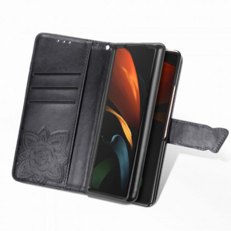 Kotelot Samsung Galaxy Z Fold 2 Butterfly Design Kaulanauhalla