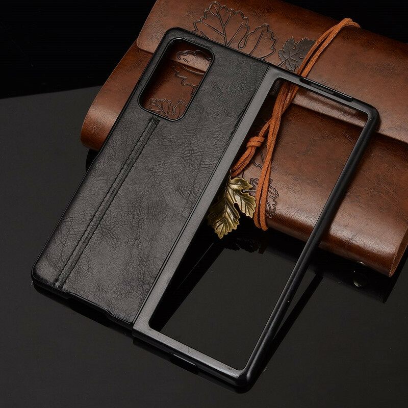 Kuori Samsung Galaxy Z Fold 2 Couture Nahkaefekti