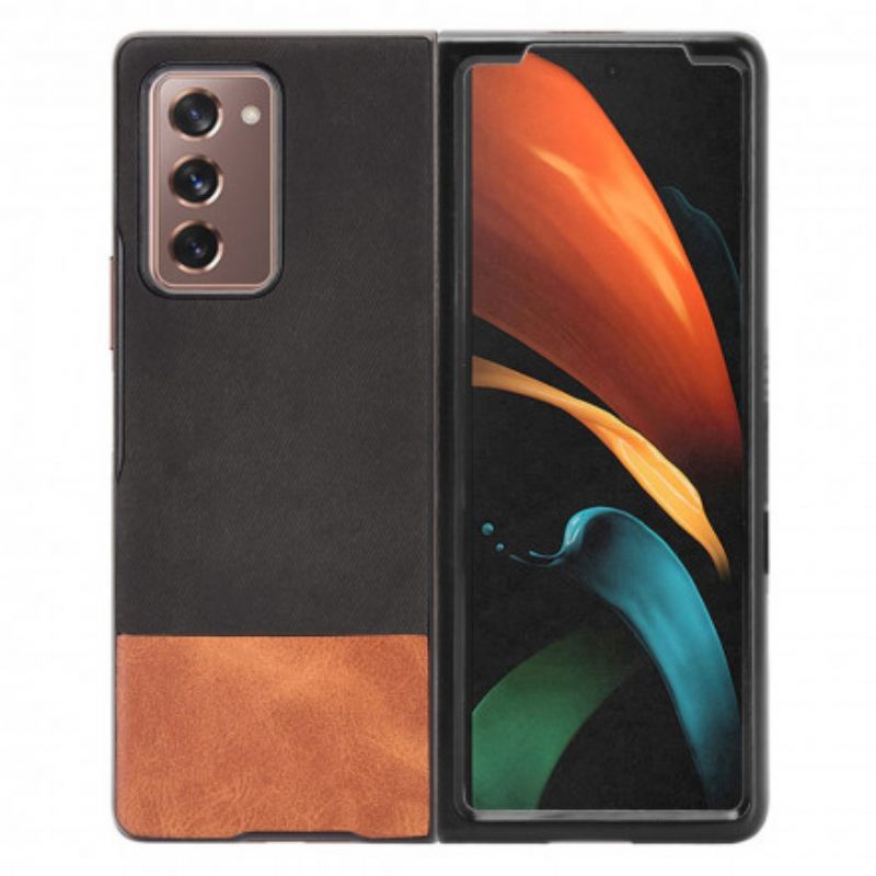 Kuori Samsung Galaxy Z Fold 2 Kaksisävyinen Keinonahka