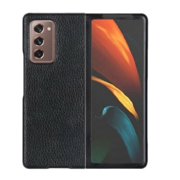 Kuori Samsung Galaxy Z Fold 2 Teksturoitu Aito Litsi-nahka