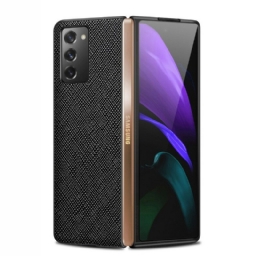 Kuori Samsung Galaxy Z Fold 2 Teksturoitu Aito Nahka