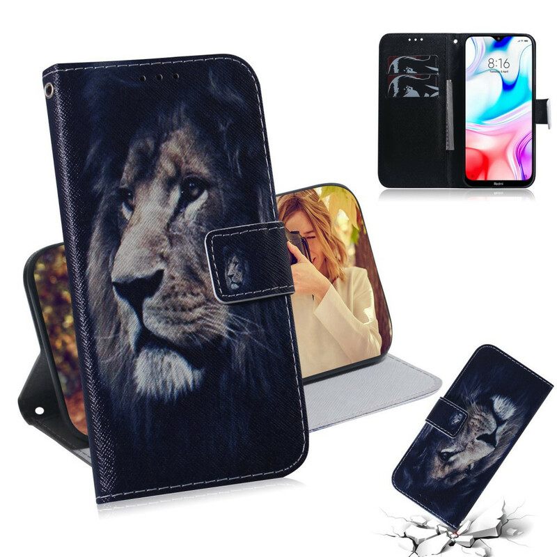 Flip Case Xiaomi Redmi 8 Dreaming Lion