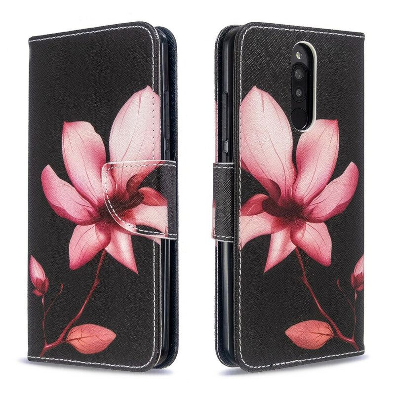 Flip Case Xiaomi Redmi 8 Vaaleanpunainen Kukka