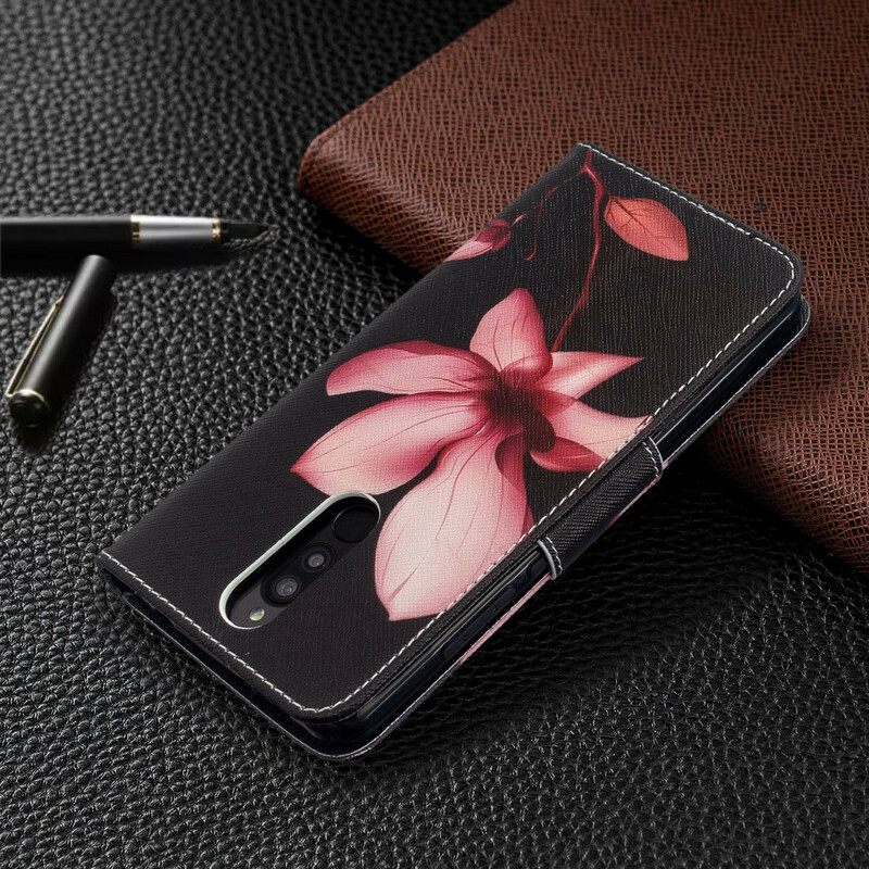 Flip Case Xiaomi Redmi 8 Vaaleanpunainen Kukka