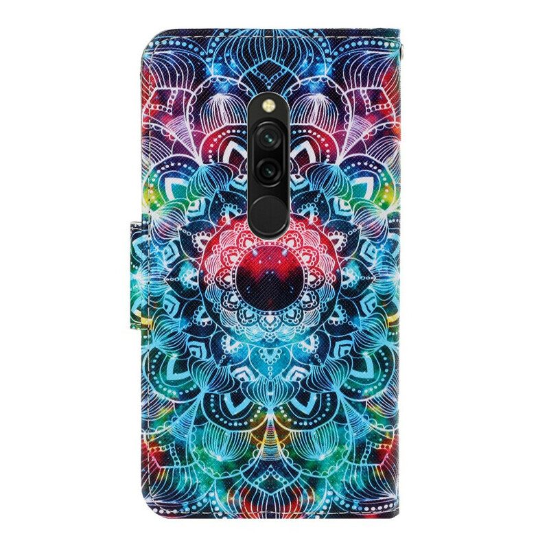 Kotelot Xiaomi Redmi 8 Suojaketju Kuori Flashy Mandala Hihnalla