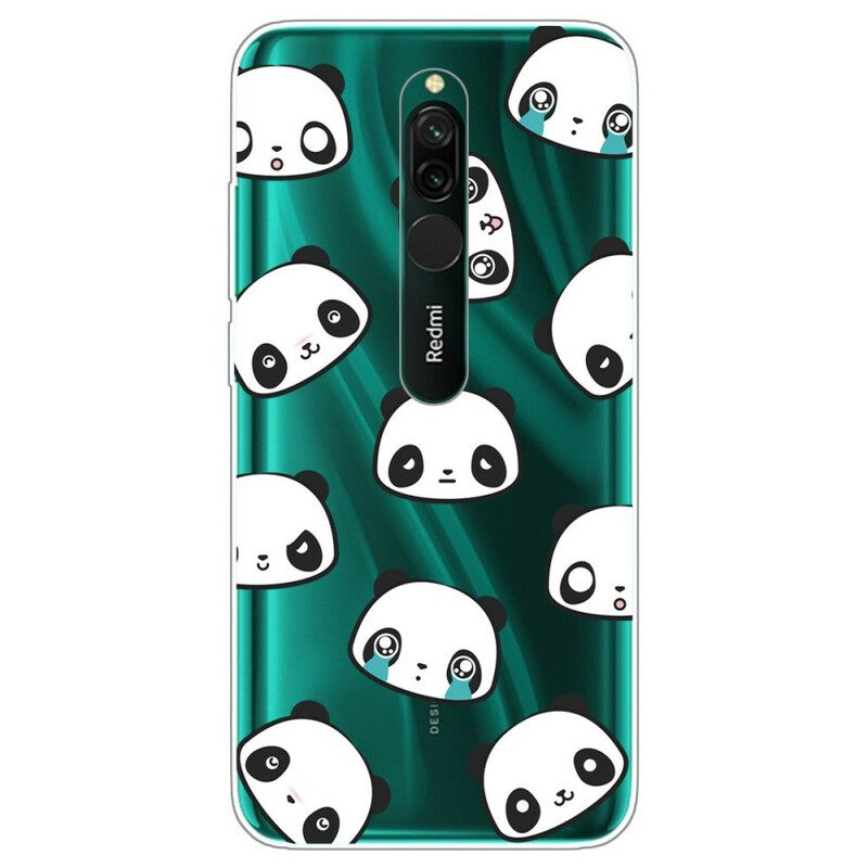 Kuori Xiaomi Redmi 8 Sentimental Pandas