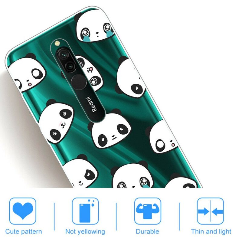 Kuori Xiaomi Redmi 8 Sentimental Pandas