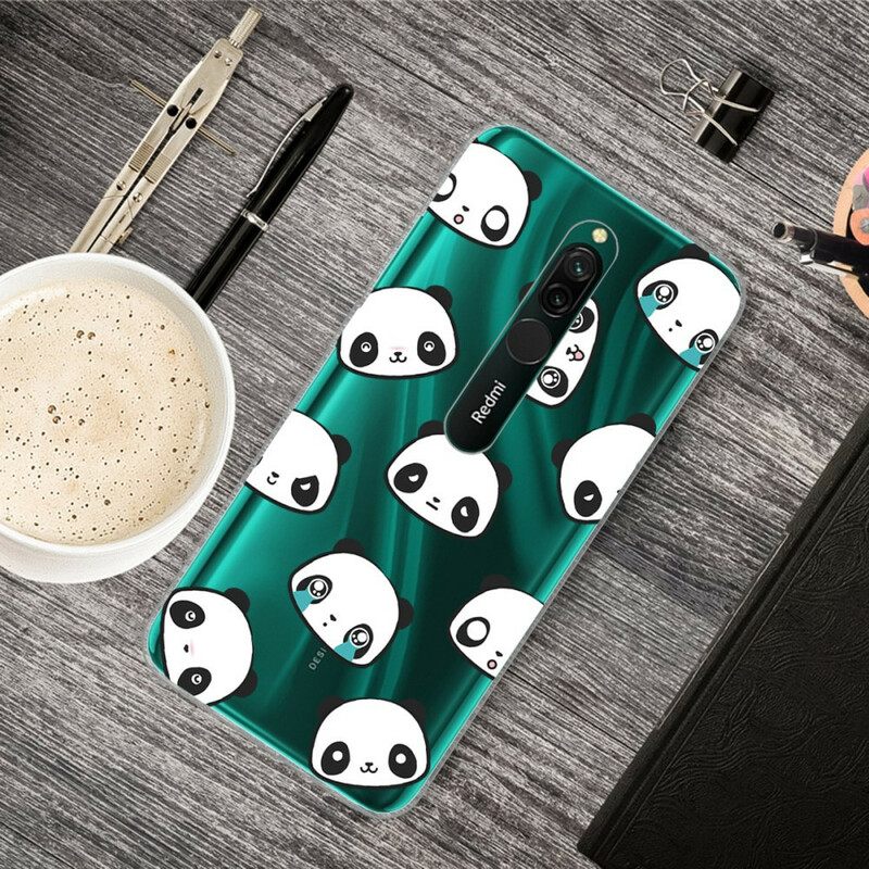 Kuori Xiaomi Redmi 8 Sentimental Pandas